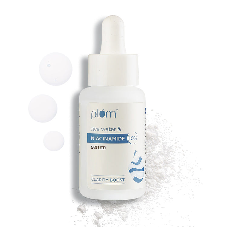10% Niacinamide Face Serum with Rice Water | For Clear, Blemish-Free, Bright Skin | Suits All Skin Types | Fragrance Free